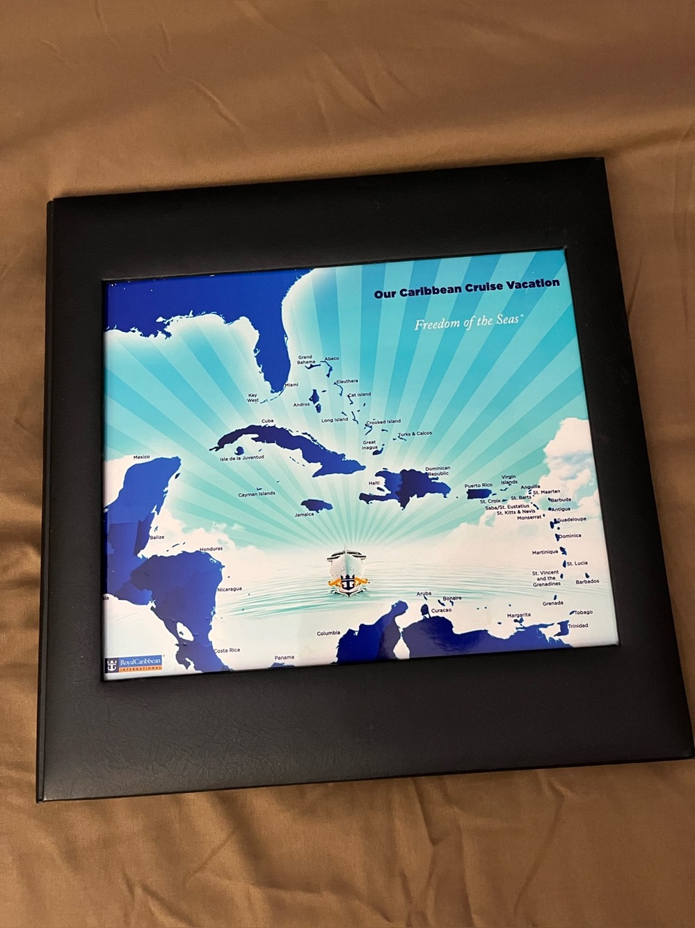 Black Frame, Caribbean Cruise Photo Frame